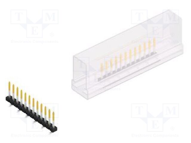 Connector: pin strips; pin header; male; PIN: 12; 2mm; SMT; 1x12