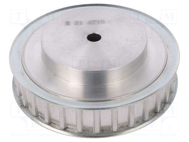 Belt pulley; AT10; W: 16mm; whell width: 31mm; Ø: 100mm; aluminium