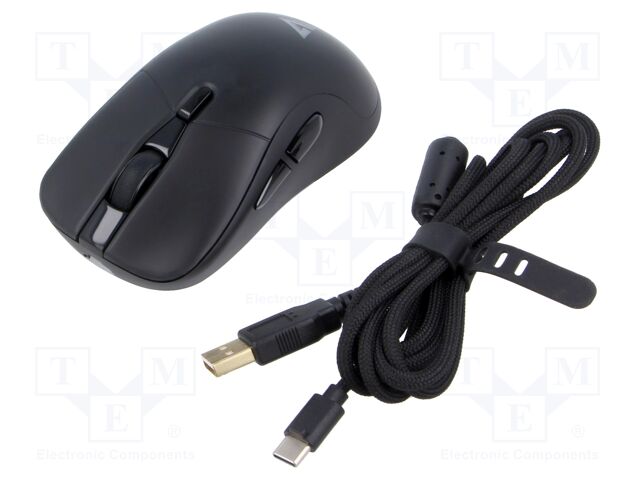 Optical mouse; black,red; USB A; wireless,wired; 1.8m; 600mAh; 6h