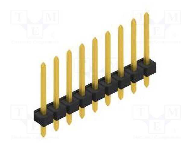Connector: pin strips; pin header; male; PIN: 9; 2.54mm; THT; 1x9