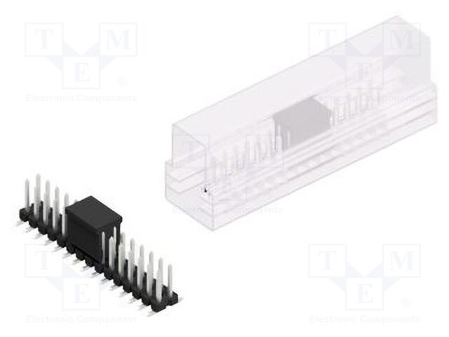 Connector: pin strips; pin header; male; PIN: 30; 2.54mm; SMT; 2x15