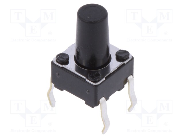 Microswitch TACT; SPST; Pos: 2; 0.05A/12VDC; THT; 1N; 6x6x3.5mm