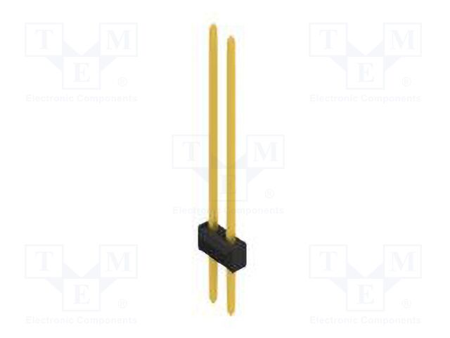 Connector: pin strips; pin header; male; PIN: 2; 2.54mm; THT; 2x1