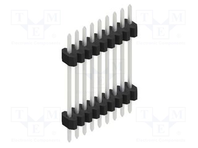 Connector: pin strips; pin header; male; PIN: 9; 1.27mm; THT; 1x9