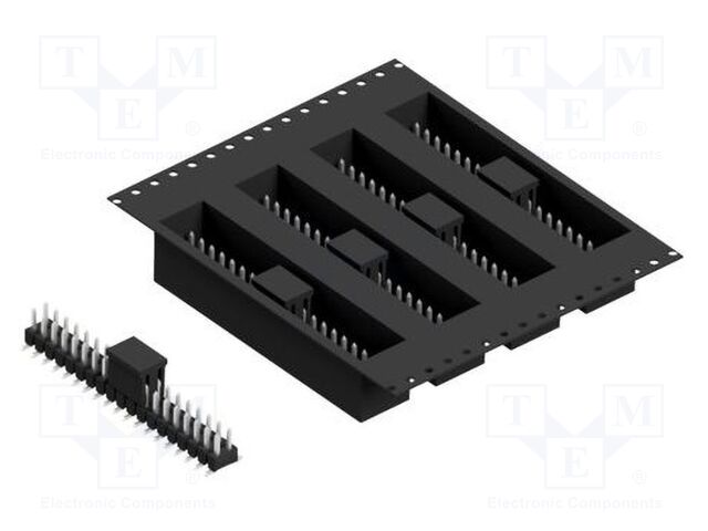 Connector: pin strips; pin header; male; PIN: 38; 2.54mm; SMT; 2x19