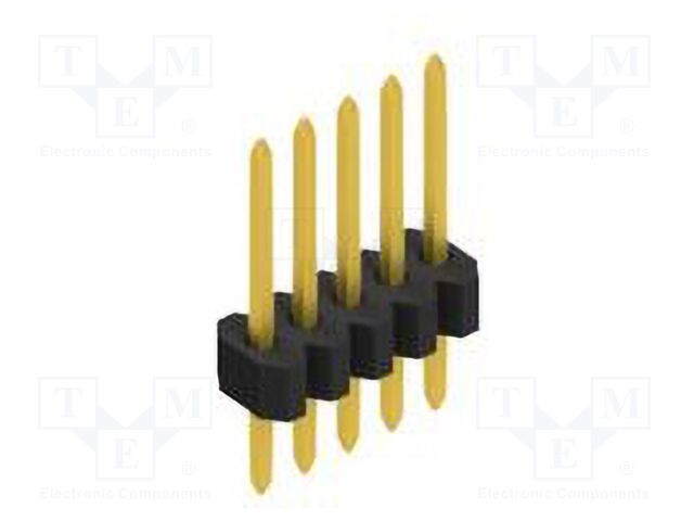 Connector: pin strips; pin header; male; PIN: 5; 1.27mm; THT; 1x5