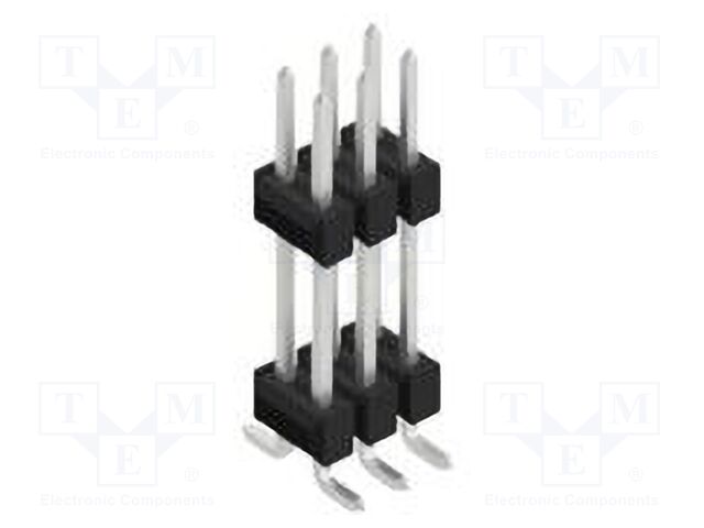 Connector: pin strips; pin header; male; PIN: 6; 2.54mm; SMT; 2x3