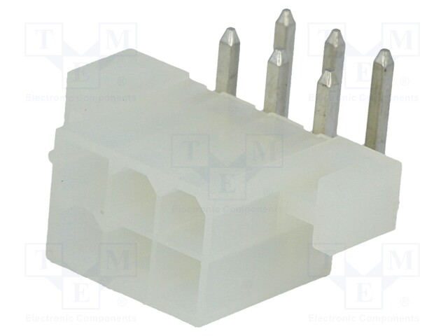 Socket; wire-board; male; Mini-Fit Jr; 4.2mm; PIN: 6; THT; holders
