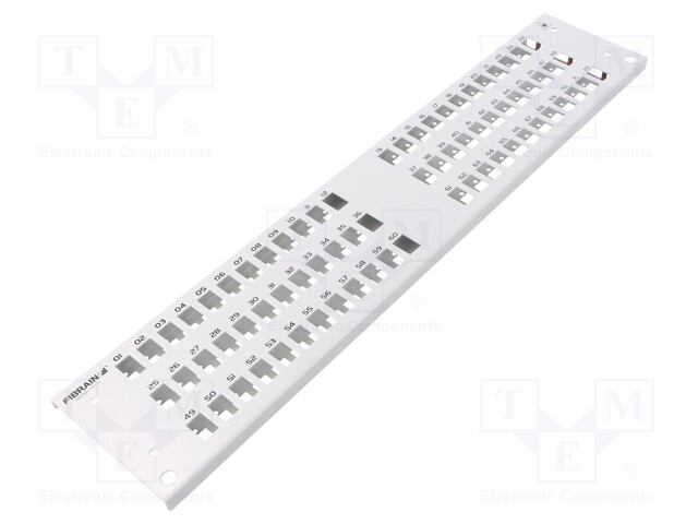 Front panel; 2U; Panel colour: grey; V: double