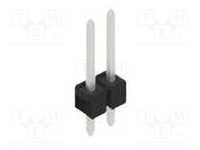 Connector: pin strips; pin header; male; PIN: 2; 2.54mm; THT; 1x2