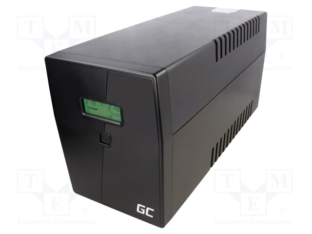 Power supply: UPS; 380x158x198mm; 1.4kW; 2kVA; 12.3kg; 9mAh; 55dBA