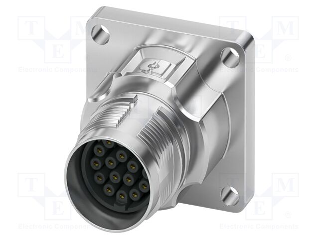 Connector: M17; socket; M17 PRO; PIN: 17; 60V; 3.6A; IP67; crimped