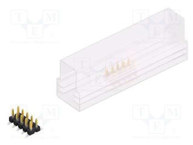 Connector: pin strips; pin header; male; PIN: 10; 2.54mm; SMT; 2x5