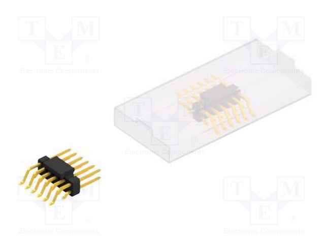 Connector: pin strips; pin header; male; PIN: 12; 2.54mm; SMT; 2x6