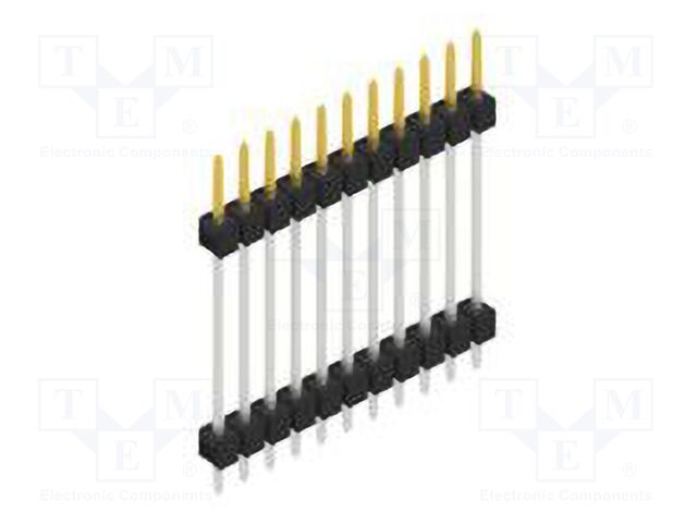 Connector: pin strips; pin header; male; PIN: 11; 2.54mm; THT; 1x11