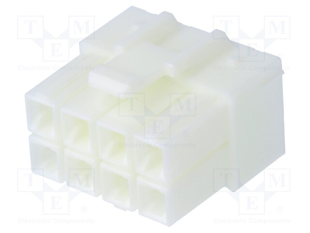 Plug; wire-wire/PCB; female; PIN: 8; w/o contacts; for cable; 6.2mm