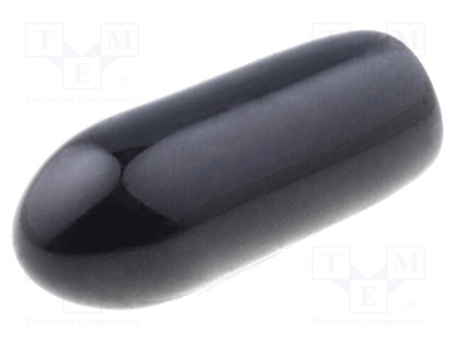 Cap; Body: black; Øint: 2.6mm; Mat: soft PVC; L: 9mm