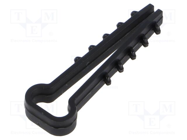 Holder; 100pcs; RectDowel; Body: black; 10x5mm