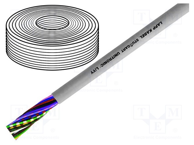 Wire; stranded; Cu; UNITRONIC® LiYY; 20x0,14mm2; unshielded; grey