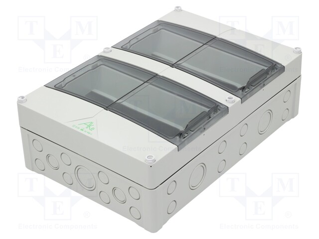 Enclosure: for modular components; IP55; grey; No.of mod: 24