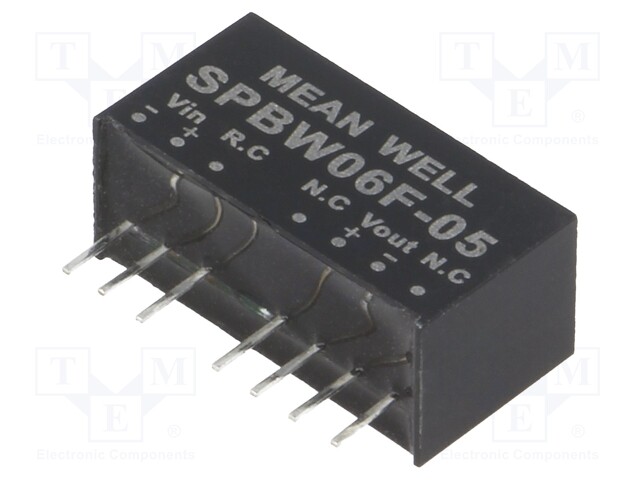 Converter: DC/DC; 6W; Uin: 9÷36V; 5VDC; Iout: 0÷1200mA; SIP8; 4.8g