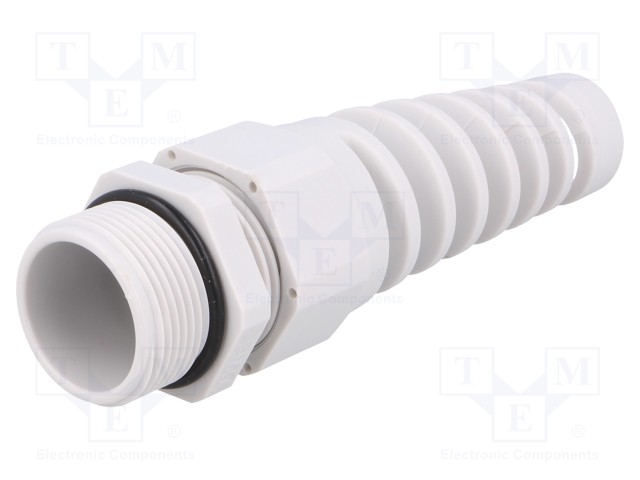 Cable gland; with strain relief; PG21; IP68; Mat: polyamide; grey