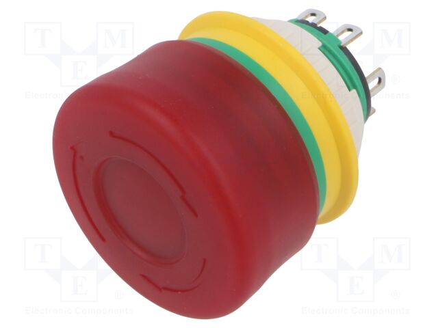 Switch: emergency stop; 16mm; Stabl.pos: 2; NC x2; red; yes; IP65; XA