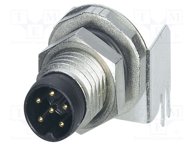 Connector: M8; male; PIN: 6; 2A; 30V; IP67; angled; shielded; socket