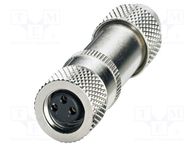 Connector: M8; PIN: 3; 4A; 48V; IP67; straight; shielded; plug