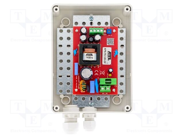 Power supply; IP56; 190÷260VAC; CCTV; PCB,plastic; APS; 12VDC; 90%