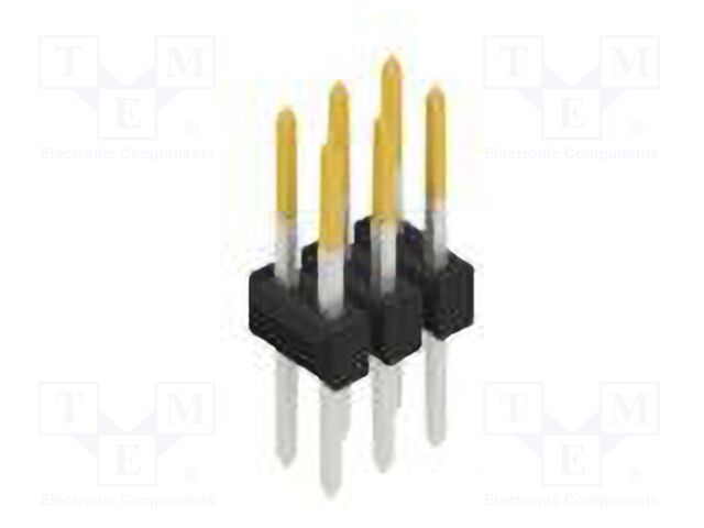 Connector: pin strips; pin header; male; PIN: 6; 2.54mm; THT; 2x3