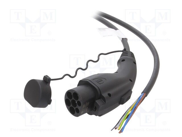 Cable; wires,GB/T; 7.5m; three-phase; 5x2,5mm2+1x0,5mm2; 16A; 480V