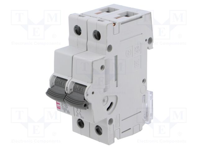 Circuit breaker; 230/400VAC; for DIN rail mounting; Charact: C