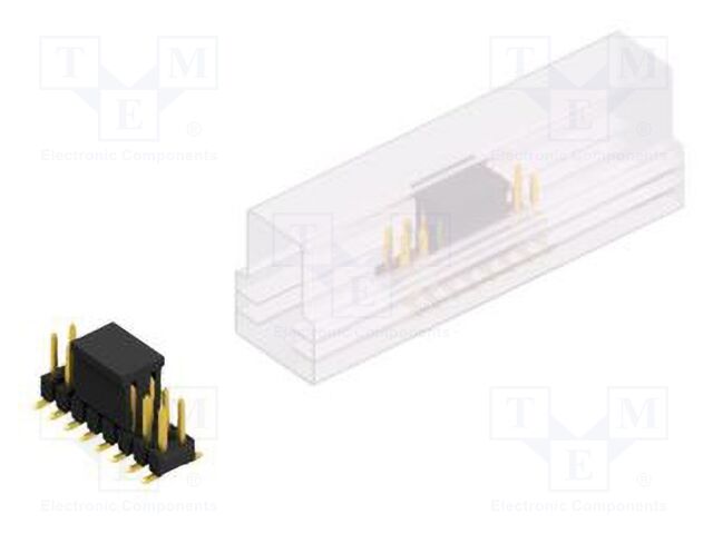 Connector: pin strips; pin header; male; PIN: 16; 2.54mm; SMT; 2x8
