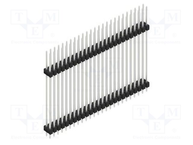 Connector: pin strips; pin header; male; PIN: 50; 2.54mm; THT; 2x25