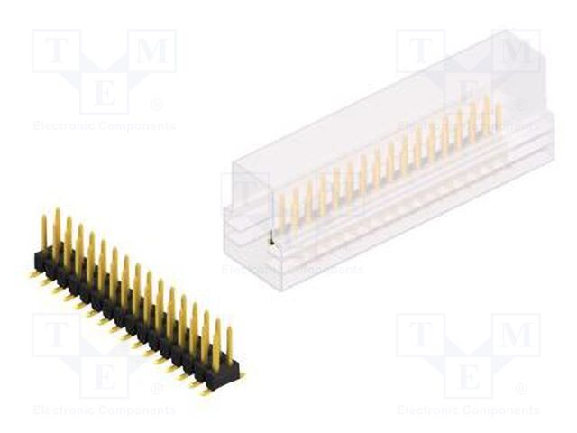 Connector: pin strips; pin header; male; PIN: 32; 2.54mm; SMT; 2x16