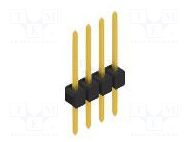 Connector: pin strips; pin header; male; PIN: 4; 2.54mm; THT; 1x4