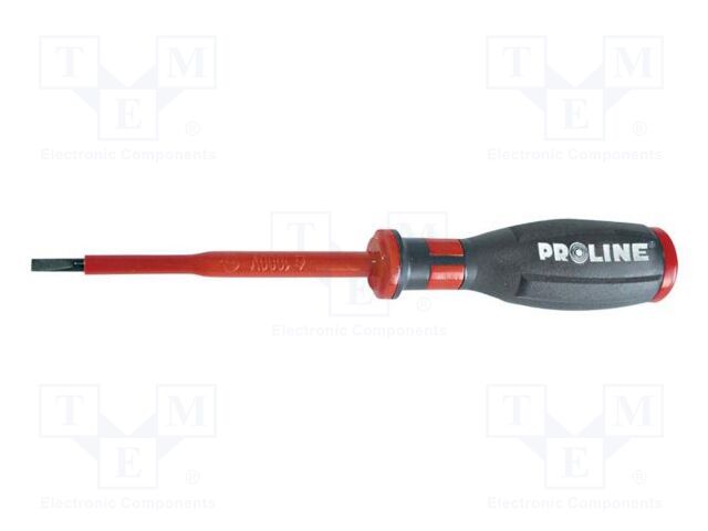 Screwdriver; insulated; slot; 4x0.8mm; Blade length: 100mm