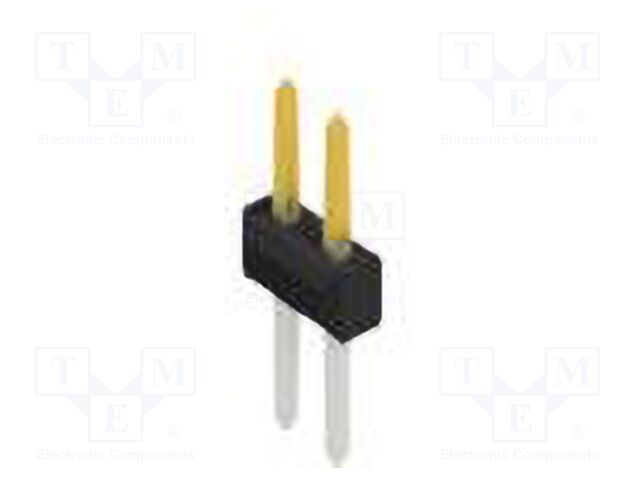 Connector: pin strips; pin header; male; PIN: 2; 2.54mm; THT; 2x1
