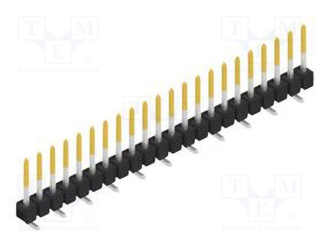 Connector: pin strips; pin header; male; PIN: 22; 2.54mm; SMT; 1x22