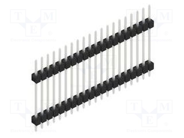 Connector: pin strips; pin header; male; PIN: 20; 2.54mm; THT; 1x20