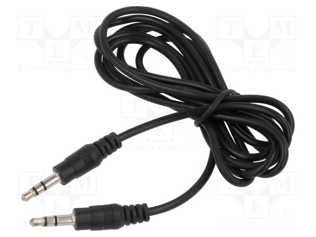 Cable; Jack 3.5mm plug,both sides; 3m; black