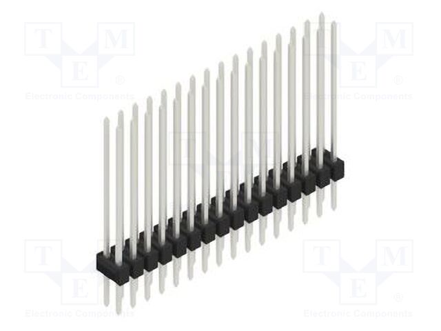 Connector: pin strips; pin header; male; PIN: 32; 2.54mm; THT; 2x16