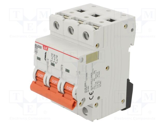 Circuit breaker; 230/400VAC; Inom: 25A; Poles: 3; Charact: B; 6kA
