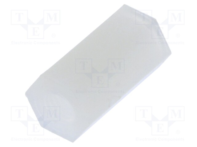 Screwed spacer sleeve; hexagonal; polyamide; M3; 11mm