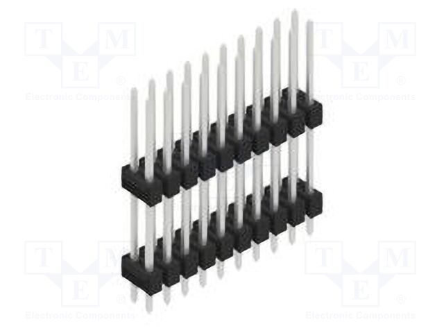 Connector: pin strips; pin header; male; PIN: 20; 2.54mm; THT; 2x10