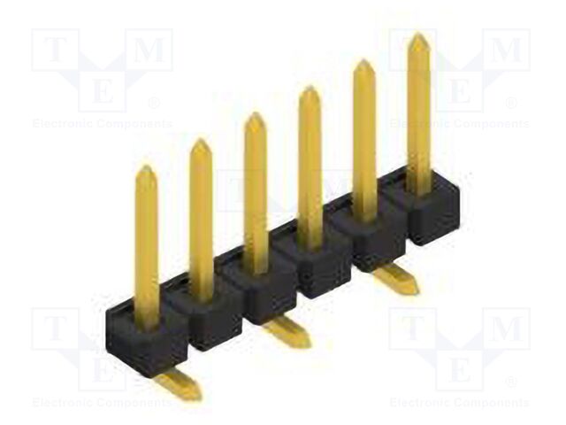 Connector: pin strips; pin header; male; PIN: 6; 2.54mm; SMT; 1x6