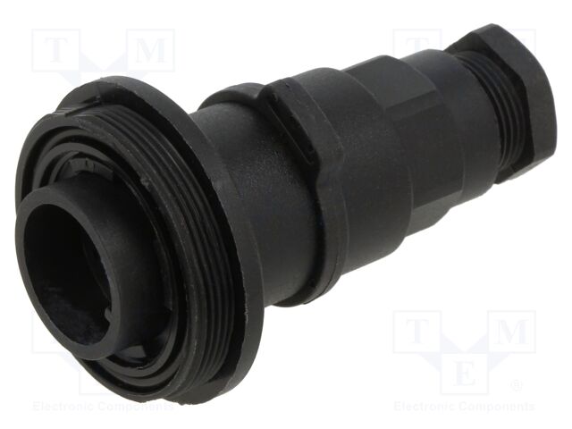 Connector: circular; plug; male; PIN: 12; w/o contacts; for cable