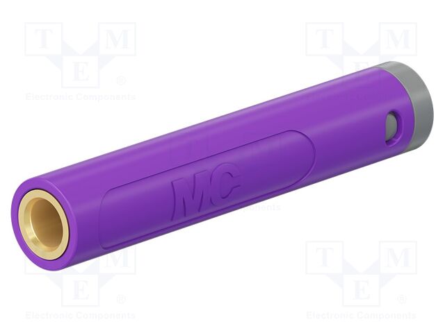 Connector: 4mm banana; socket; 19A; 30VAC; 60VDC; violet