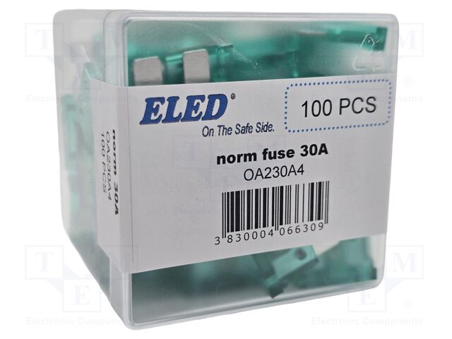 Fuse: fuse; 30A; 32VDC; automotive; 19.2mm; 19.2x5.2x19.2mm